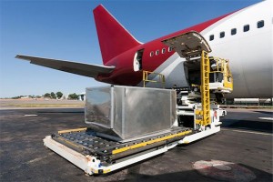 Cold Storage Miami Air: photo of cold storage box being loaded onto an airplane