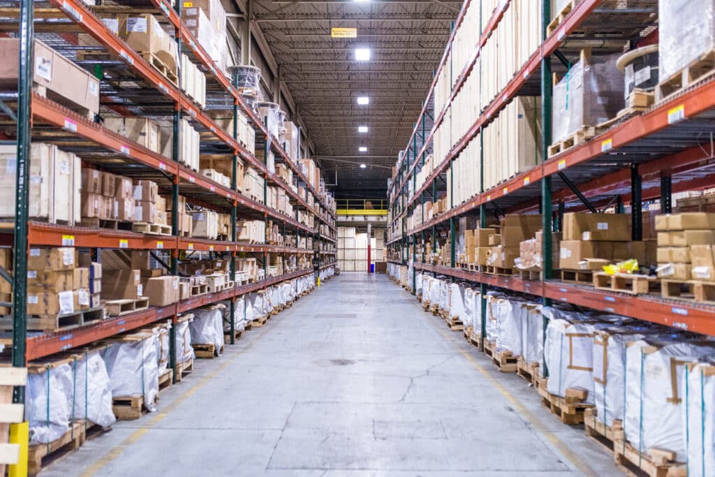 Interior view of Erie, PA warehouse facility available to Palisades Logistics 3PL customers