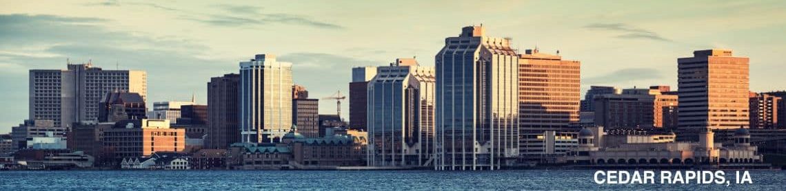 Cedar Rapids, IA skyline; refrigerated and ambient warehouse locations