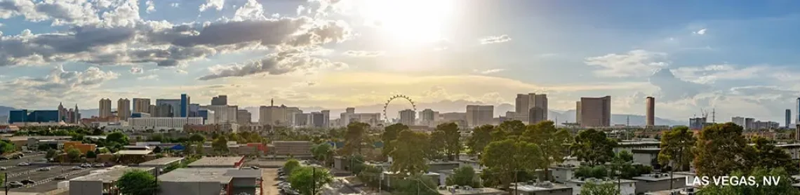 Las Vegas, NV skyline view; home to Palisades Logistics' Las Vegas 3PL warehouse services