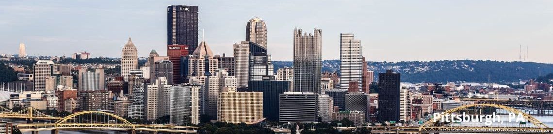 Pittsburgh PA skyline - Pittsburgh has developed into a logistics hub offering 3PL warehouse services