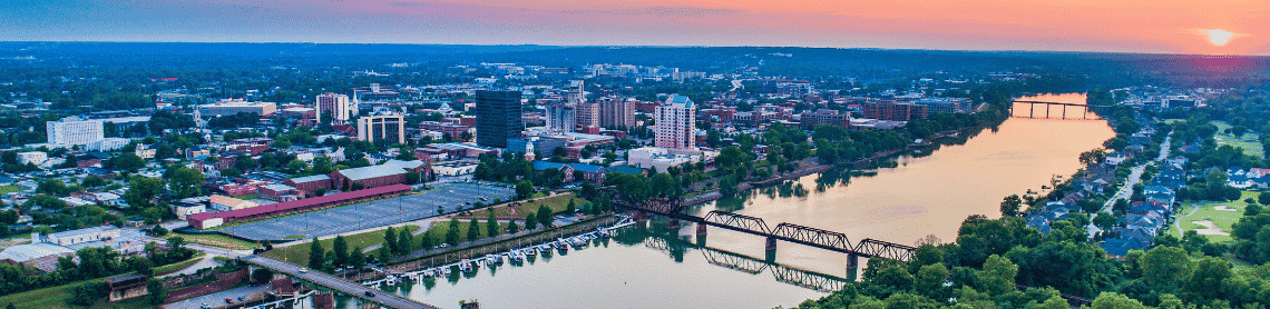 Savannah 3PL services by Palisades Logistics; River view of Savannah, GA.